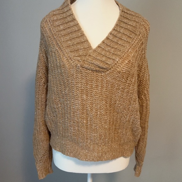 Anthropologie S wool blend Honore Sweater camel colour - Picture 3 of 8